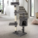Kattenkrabpaal met 3 verdiepingen, sisaltouw en slaapplekken 115 cm Birman Verkoop