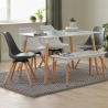 Table de salon et salle à manger 120x80 rectangulaire design en bois Corn Vente