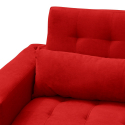 Canapé convertible 2-3 places clic-clac inclinable avec coussins Quarzo 