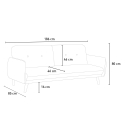 Scandinavisch design 3-zits stoffen slaapbank Merida 
