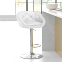 Tabouret Haut de bar cuisine industriel similicuir chesterfield Tucson Design Catalogue