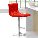 Tabouret de bar cuisine assise émaillée en similicuir design Honolulu Dimensions