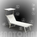 Bain de soleil transat de plage professionnel pare-soleil Santorini 