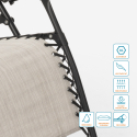 4 opvouwbare tuinstoelen met meerdere standen Emily Zero Gravity 