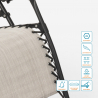 4 chaises longues de plage et jardin pliants multipositions Emily Zero Gravity 