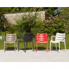 Modern design keuken-en tuinstoel met armleuningen Scab Sunset  Afmetingen