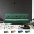 Moderne fluwelen 2-zits slaapbank met gouden poten Padded Aanbieding