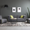 Canapé modulable 3 places en tissu de style moderne avec méridienne Jantra Vente