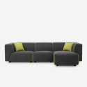 Canapé modulable 3 places en tissu de style moderne avec méridienne Jantra Offre