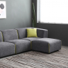 Canapé modulable 3 places en tissu de style moderne avec méridienne Jantra Choix