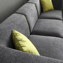 Canapé modulable 3 places en tissu de style moderne avec méridienne Jantra Modèle