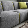 Canapé modulable 3 places en tissu de style moderne avec méridienne Jantra Dimensions