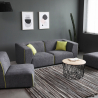 Canapé modulable 3 places en tissu de style moderne avec méridienne Jantra Achat