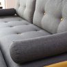 Canapé 3 places confortable de style moderne en tissu avec méridienne Luda 