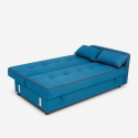Banquette clic-clac 185 x 90 deux places en tissu avec coffre Zalto Dimensions