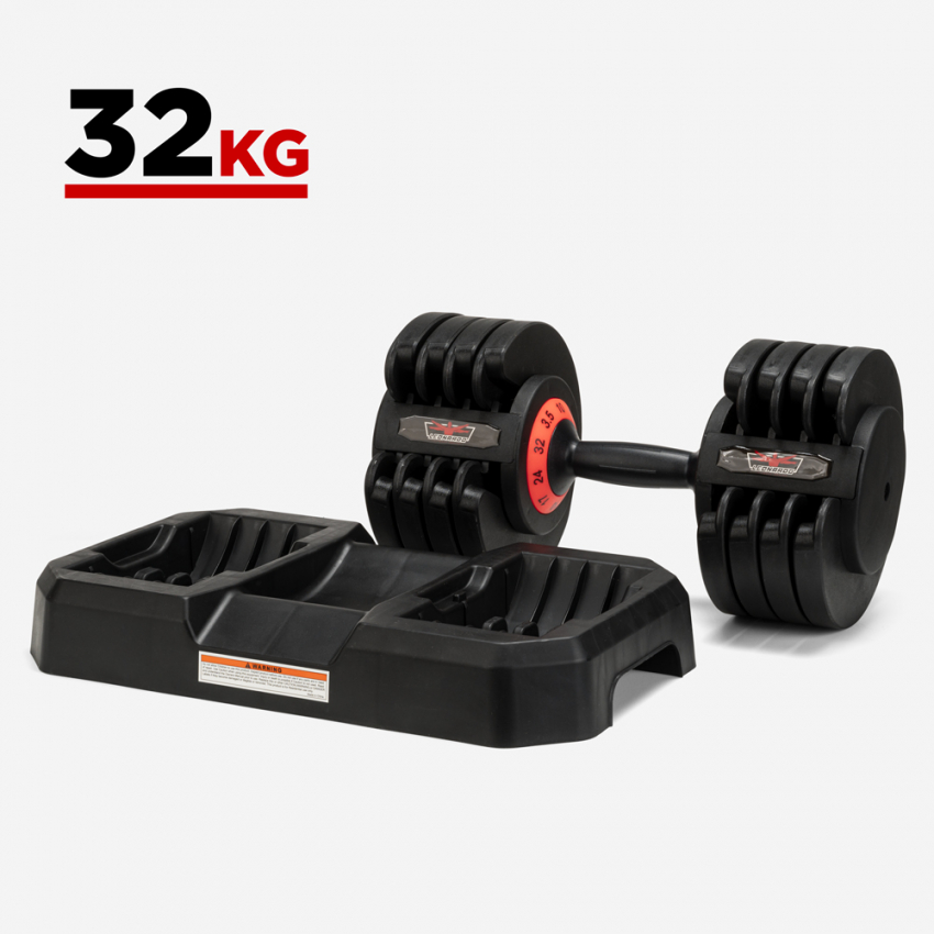 Megara Kit 2 Haltères et disques 2 x 4 kg pour l'entraînement