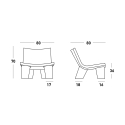 Modern Design Lounge Stoel Afrostijl Voor Thuis Bars en Cafés Slide Low Lita 