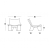 Modern Design Lounge Stoel Afrostijl Voor Thuis Bars en Cafés Slide Low Lita 