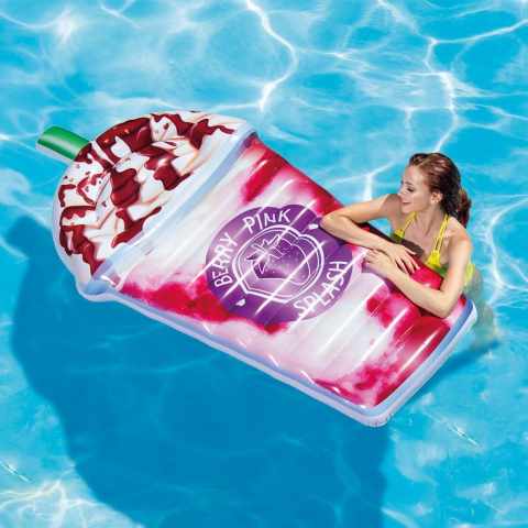 Splash Float Intex 58777 milkshake opblaasbare luchtbed voor het zwembad Berry Pink