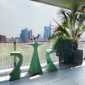 Table haute pour tabouret design moderne Home Garden Bar Slide Jet 