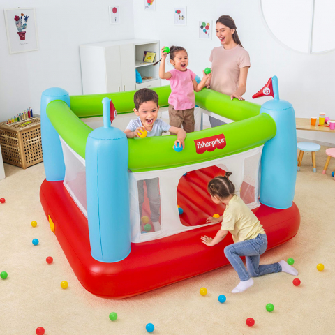 Trampoline gonflable pour enfants avec 50 balles Bestway Bouncesensational 93563