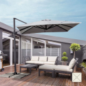 Parasol déporté de jardin 2.5 mètres carré en aluminium bar Paradise Choix