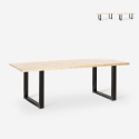 Table à manger design rectangulaire en bois de style industriel 200x80 Rajasthan 200 Modèle