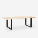 Table à manger design rectangulaire en bois de style industriel 200x80 Rajasthan 200 Dimensions