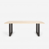 Table à manger design rectangulaire en bois de style industriel 200x80 Rajasthan 200 Caractéristiques