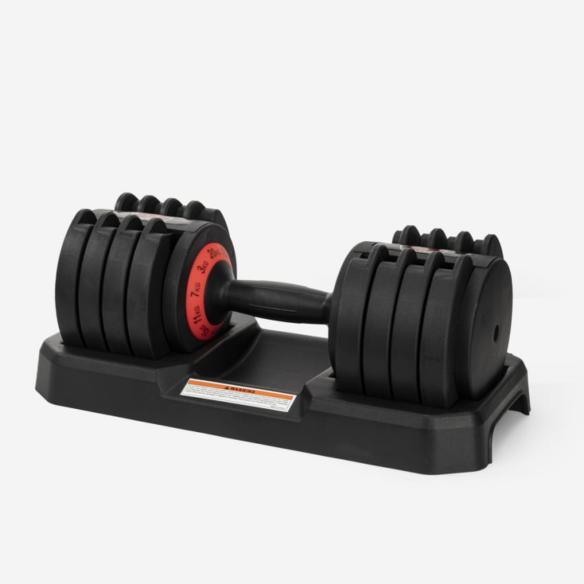Dumbbell met instelbaar gewicht variabele belasting tot 20 kg Oonda Aanbieding Dumbbell met instelbaar gewicht variabele belasting tot 20 kg Oonda Aanbieding