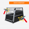 Caisse de transport pour chien cage rigide en aluminium 65x91x69cm Skaut L Modèle