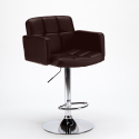 Tabouret de bar cuisine avec accoudoirs en similicuir Oakland Achat