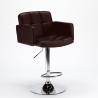 Tabouret de bar cuisine avec accoudoirs en similicuir Oakland Achat