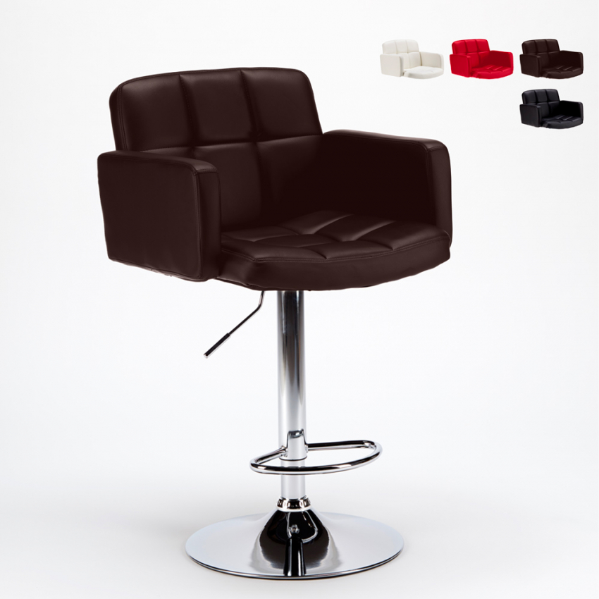 Tabouret de bar cuisine avec accoudoirs en similicuir Oakland Offre Tabouret de bar cuisine avec accoudoirs en similicuir Oakland Offre