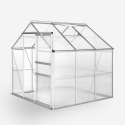 Serre de jardin en aluminium et polycarbonate avec porte-fenêtre 183x185x205 cm Vanilla Vente