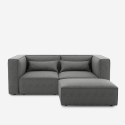 Canapé 2 places modulable moderne en tissu avec méridienne Solv Vente