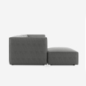 Canapé 2 places modulable moderne en tissu avec méridienne Solv Remises