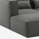 Canapé 2 places modulable moderne en tissu avec méridienne Solv Réductions