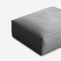 Pouf repose-pieds rectangulaire en tissu pour canapé design moderne Solv Offre