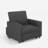 Modern design eenpersoons fauteuil bed met armleuningen Brooke 