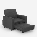 Modern design eenpersoons fauteuil bed met armleuningen Brooke 