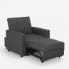 Modern design eenpersoons fauteuil bed met armleuningen Brooke 