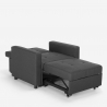 Modern design eenpersoons fauteuil bed met armleuningen Brooke 