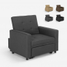 Modern design eenpersoons fauteuil bed met armleuningen Brooke Kortingen