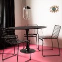 table ronde 90cm bar salle à manger cuisine design scandinave moderne Tulipan Vente