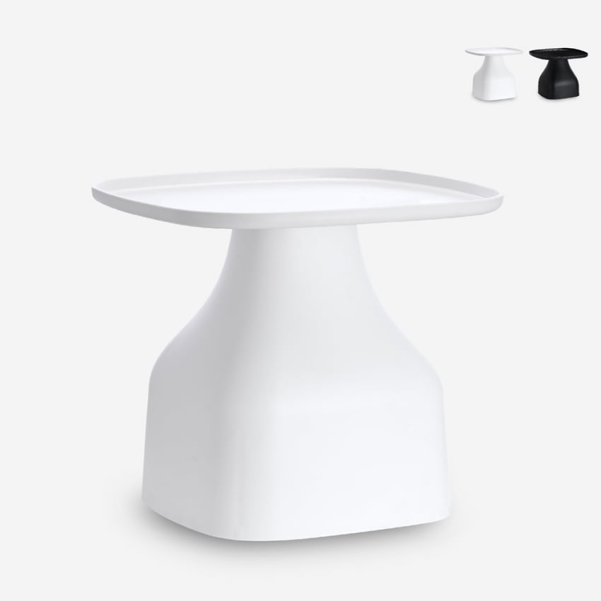 Moderne lage kunststof salontafel 48 x 48 cm Bell L Aanbieding Moderne lage kunststof salontafel 48 x 48 cm Bell L Aanbieding