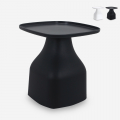 Moderne lage kunststof salontafel 48 x 48 cm Bell XL Aanbieding