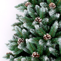 Groene PVC kunstkerstboom 210 cm met sneeuwdecoraties Tampere Kortingen