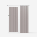 Tuinhuis grijze schuur van gegalvaniseerd plaatstaal 143x89x186 cm Amalfi Voorraad
