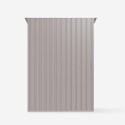 Tuinhuis grijze schuur van gegalvaniseerd plaatstaal 143x89x186 cm Amalfi Model